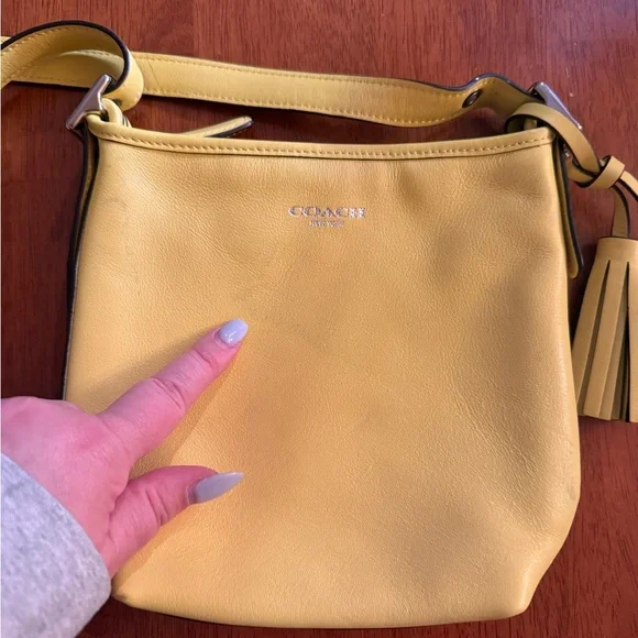 Coach Legacy Mini Duffle Crossbody Bag in Lemon Yellow - Picture 5 of 10